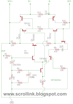 Skema Driver Amplifier Micro-Bostrap karakter LowSub | scrollink