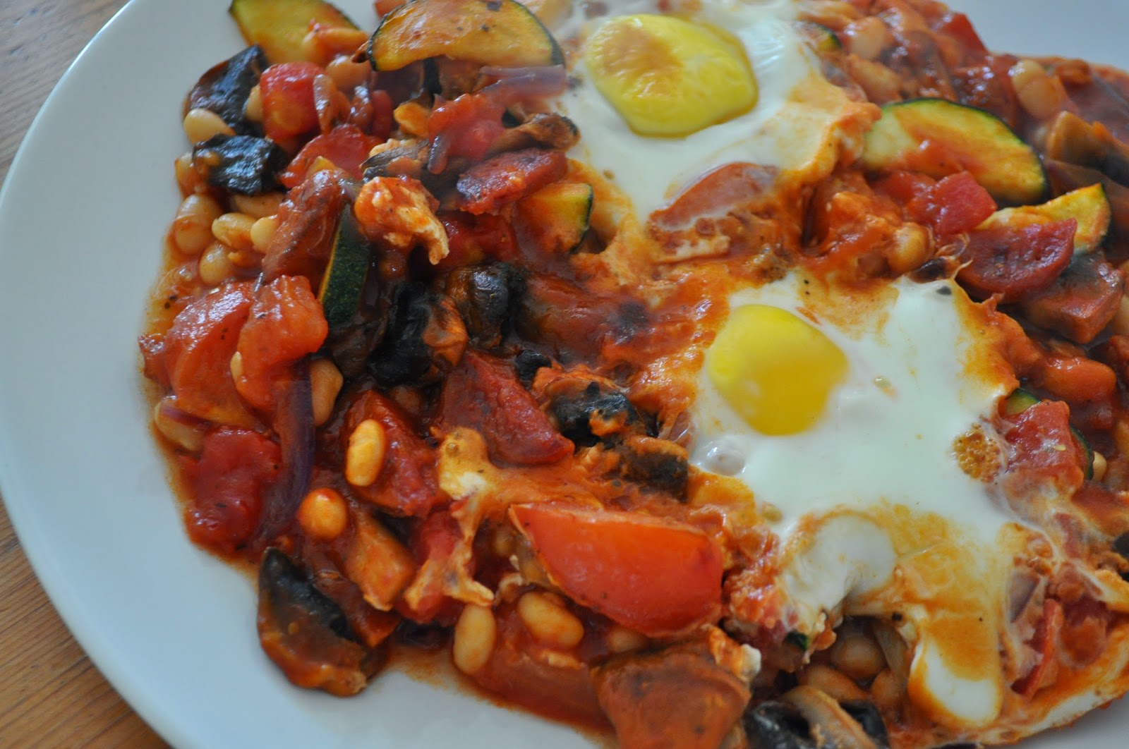 LouLouLoves. Chorizo & Bean Baked Eggs A Recipe