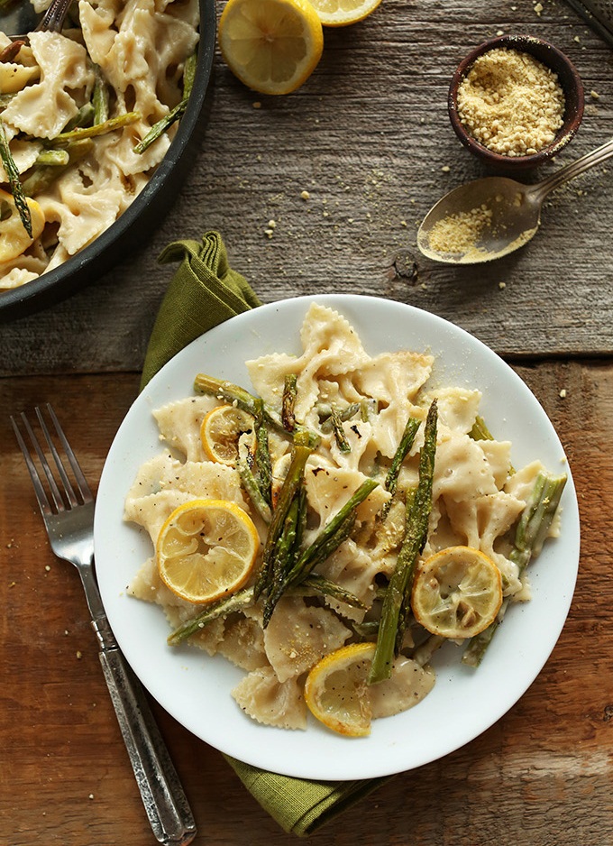 Recipe Creamy Vegan Lemon Asparagus Pasta
