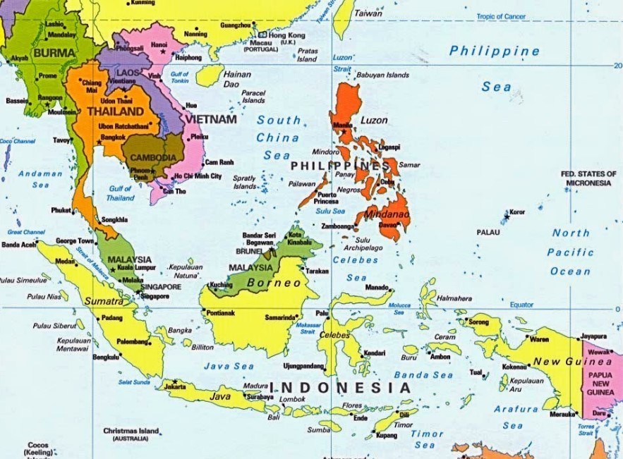 Koordinat Negara Asean