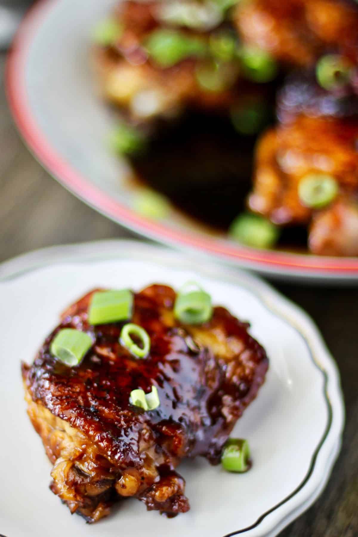 Garlic and Ginger Caramel Chicken Thighs Karen's Kitchen Stories
