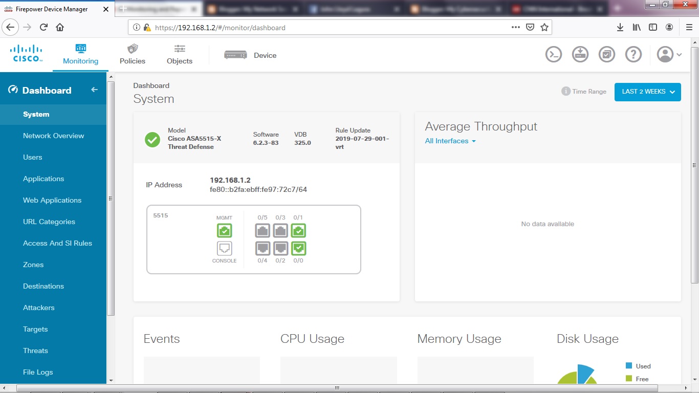 My Network Security Journal Cisco FTD Dashboard Monitoring and