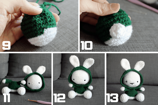 Hoodie Bunny Amigurumi FREE Crochet Pattern
