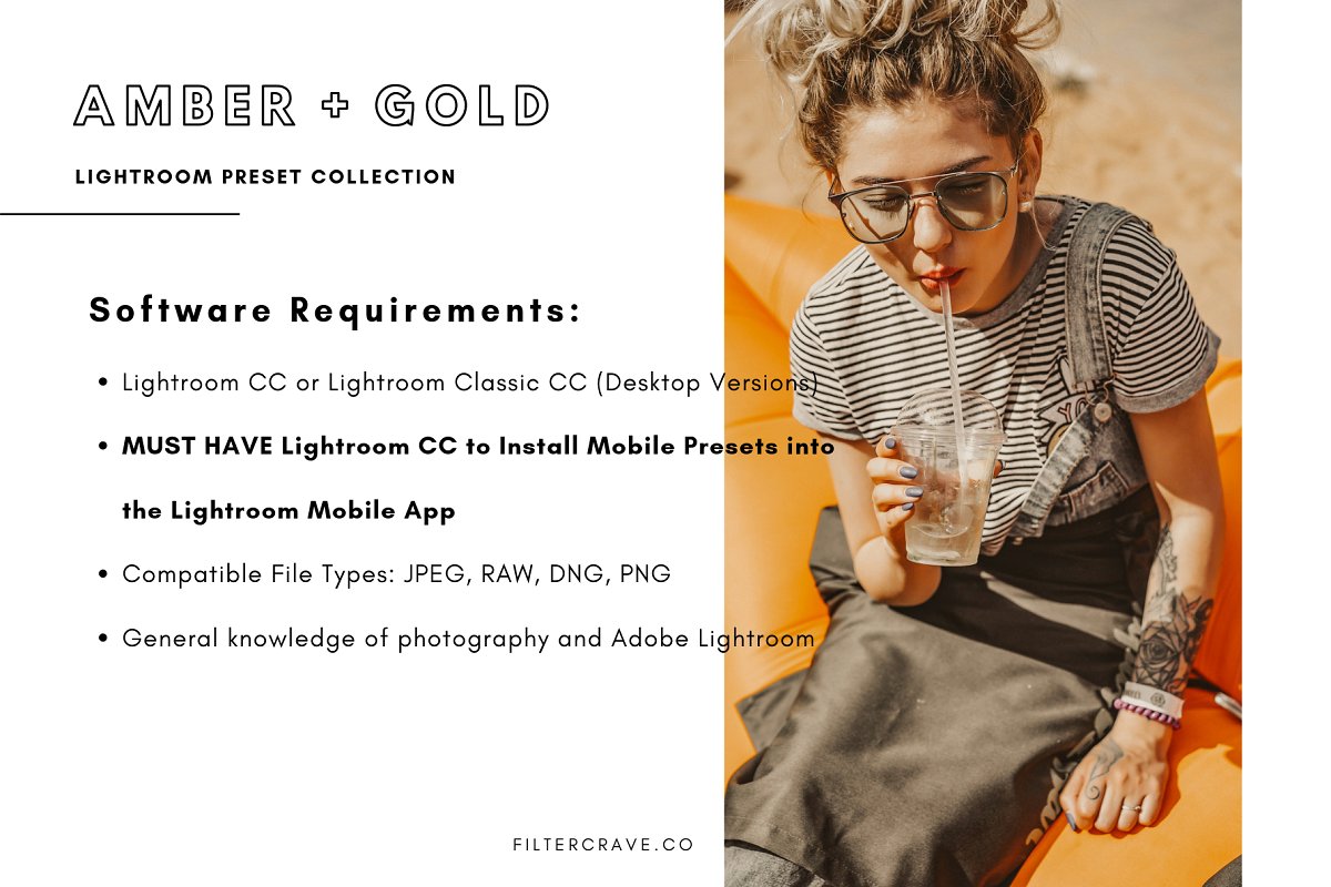 Preset Tone Màu Vàng và Hổ Phách – Amber Gold Presets (XMP)