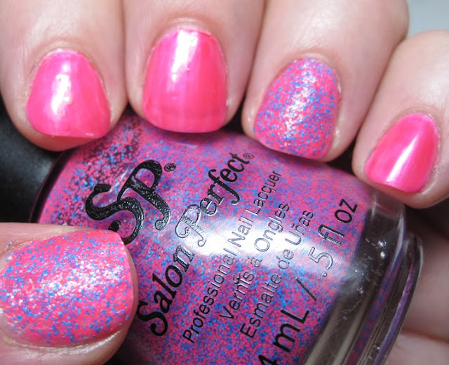Pink Cookie neon with accents of Salon Perfect Shocked.