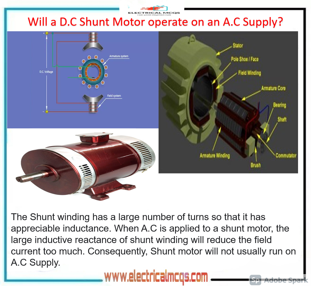 advantages and disadvantages of separately excited dc motor