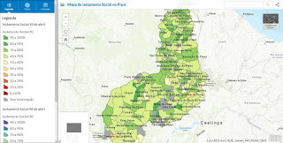 Mapa de Isolamento Social no Piauí