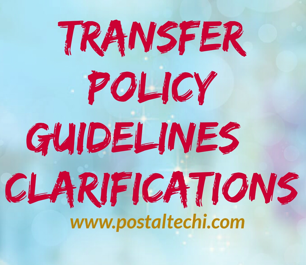 Transfer policy guidelines clarifications