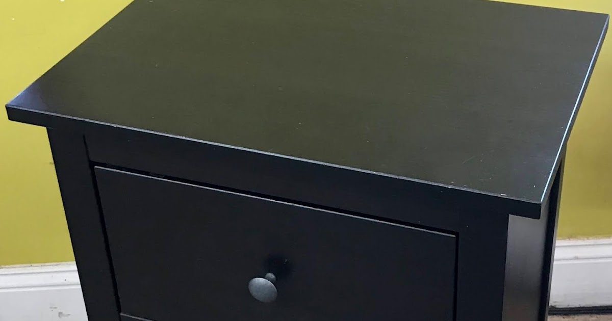 Uhuru Furniture & Collectibles 473498 Black IKEA 2Drawer Nightstand