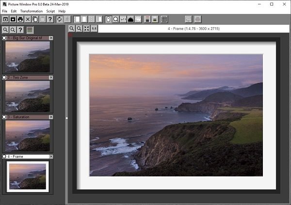 Logiciel de retouche d'image Picture Window Pro