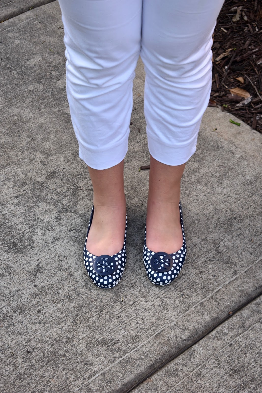 black and white polka dot flats