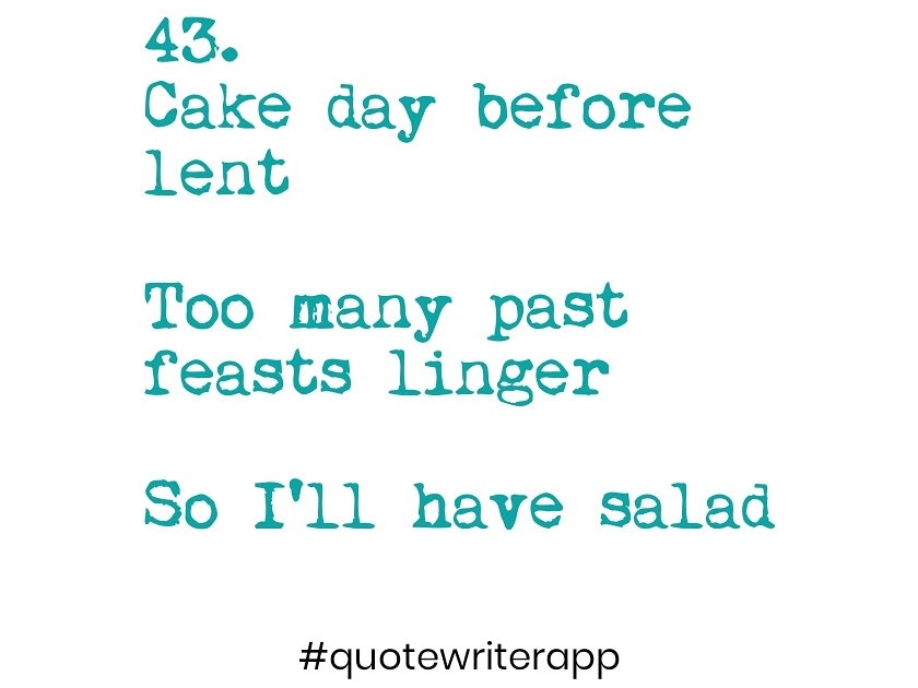 eclectica Poem 43 pancake day