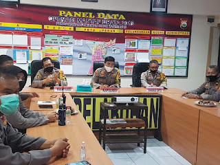 Kapolres Pelabuhan Makassar Bersama PJU Ikuti Vicon Ops Aman Nusa II 2020 