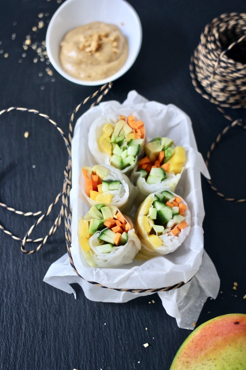 HOME OF HAPPY: SOMMER-ROLLEN MIT ERDNUSSDIP HOME OF HAPPY: SOMMER-ROLLEN MIT ERDNUSSDIP