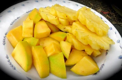 Pineapple and other fresh fruit available