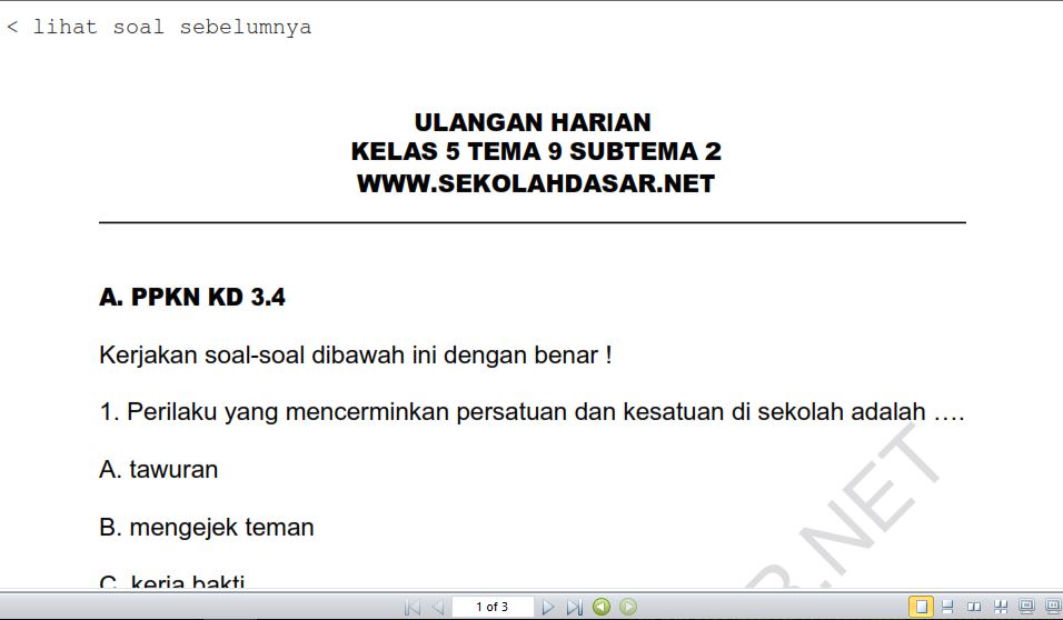 29++ Contoh soal bahasa indonesia kelas 5 tema 9 kd 34 information