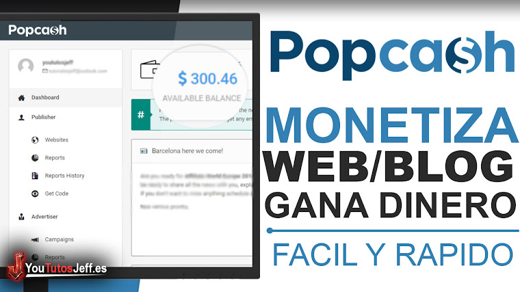 Como Monetizar mi Blog o Web con PopCash - Monetiza tu Sitio Web