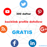 300 Daftar Backlink Profile Gratis Dofollow