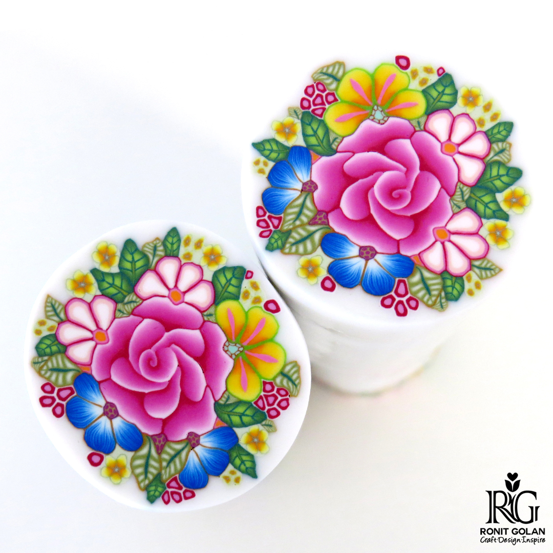 Ronit Golan Polymer Clay Joy Inspire to Create Flower Bouquet cane