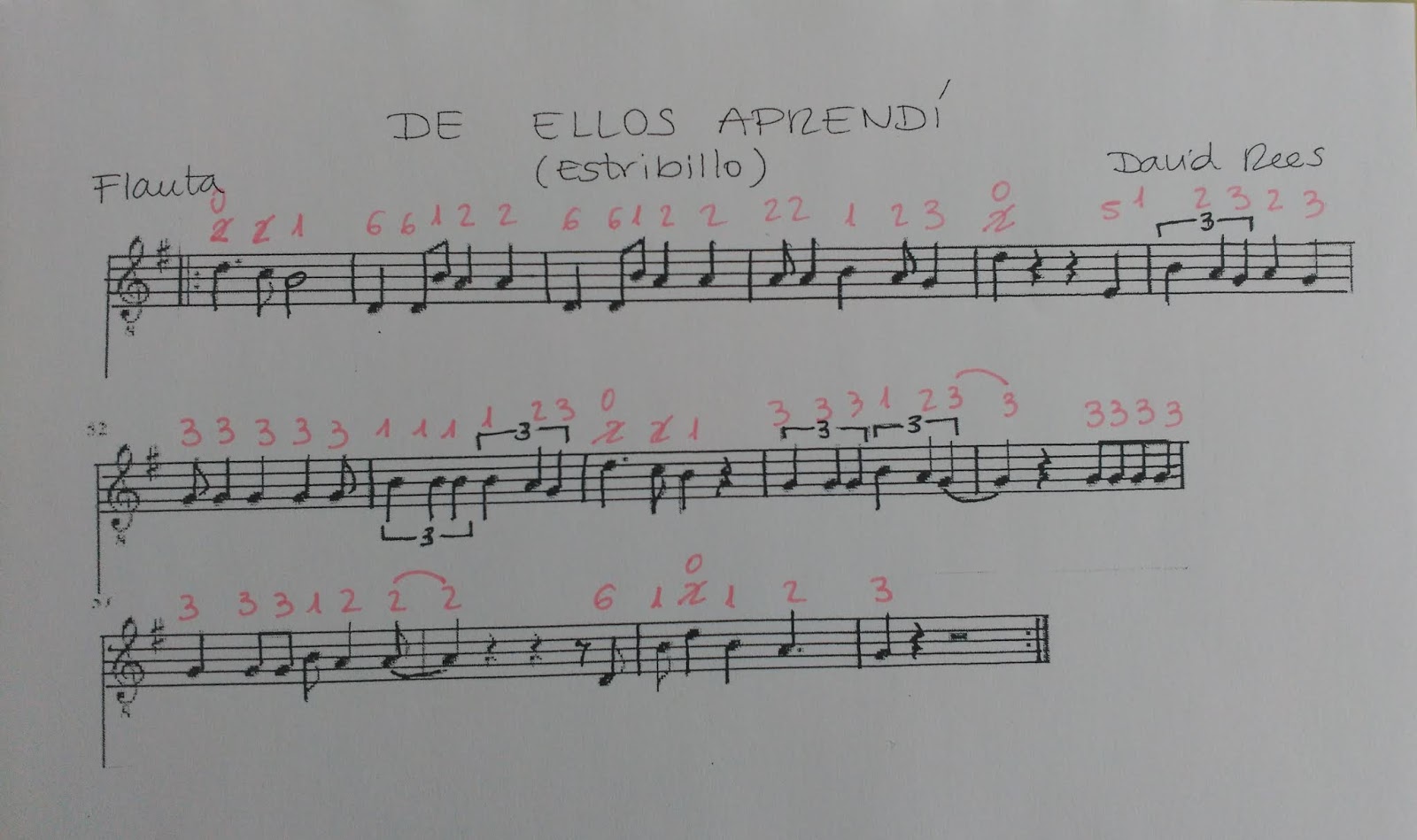 perdí mi camino deseable Tejido de ellos aprendi partitura flauta