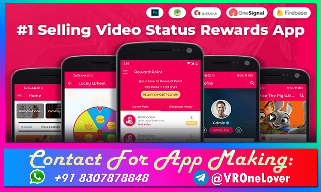 Android Video Status App Code With Reward Points And Admin Panel - ILoveDeshi.com