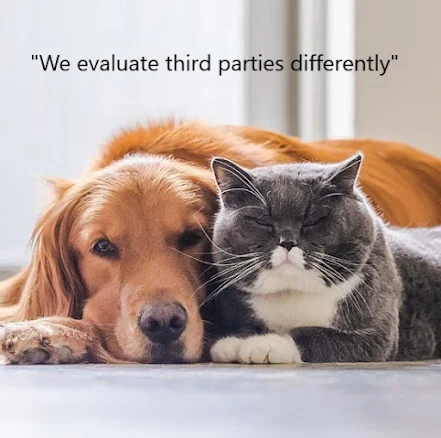 Dogs evaluate third parties and cats don't
