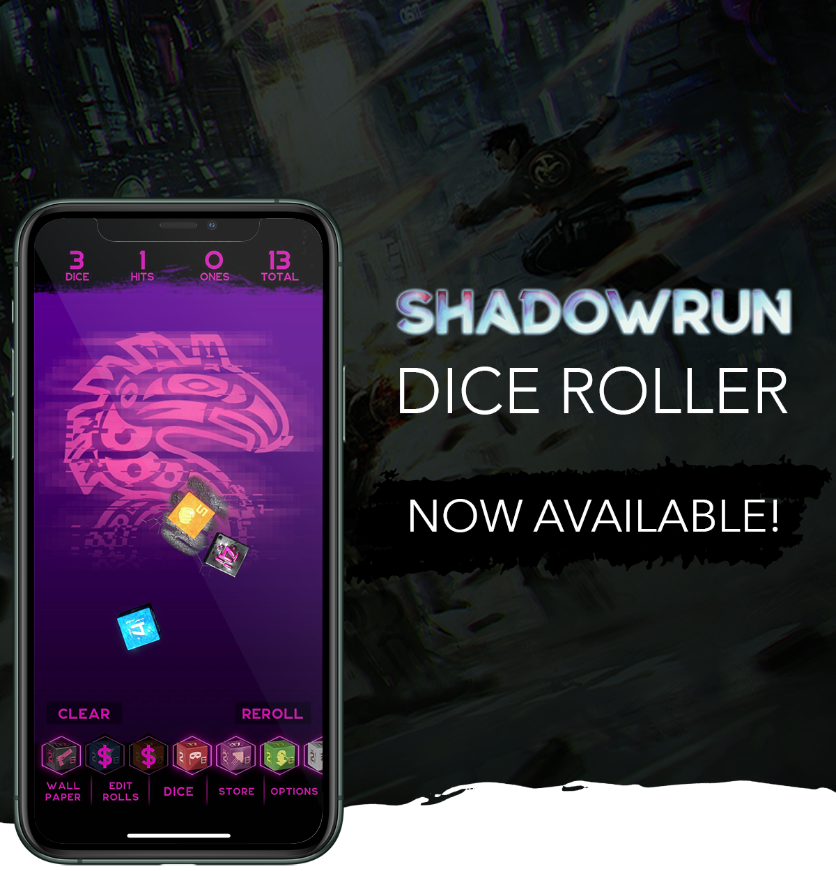 El Descanso del Escriba Shadowrun Dice Roller ya disponible