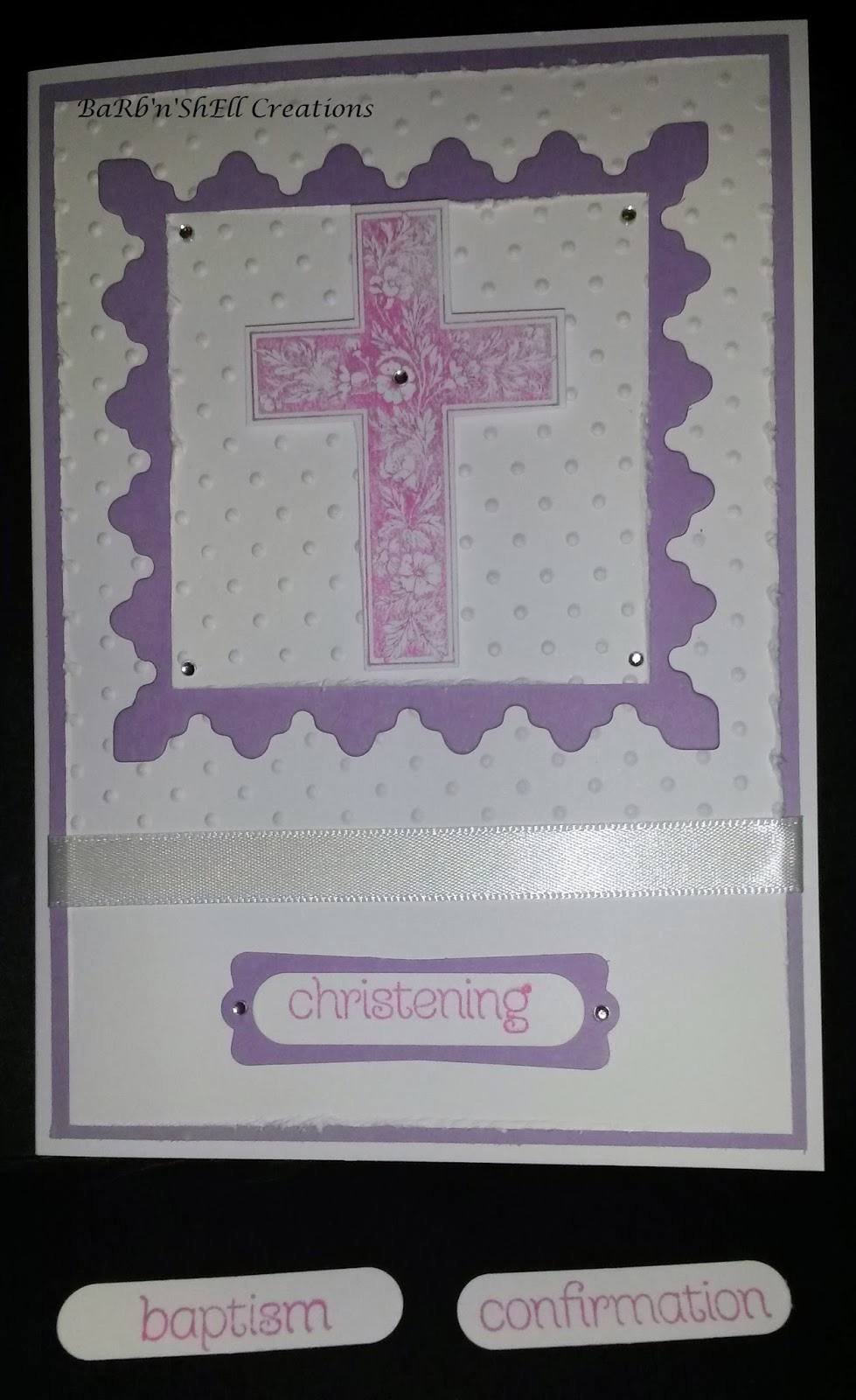 BaRb'n'ShEll Creations Christening / Baptism / Confirmation Cards