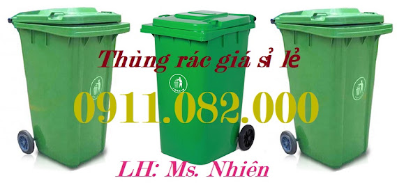 Thung rac nhua gia re tai Hau giang Bo si thung rac 120L 240L 660L gia canh tranh lh 0911082000