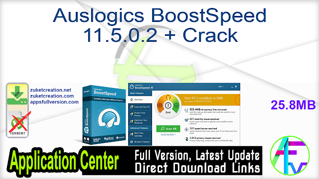 Auslogics BoostSpeed 11.5.0.2 + Crack