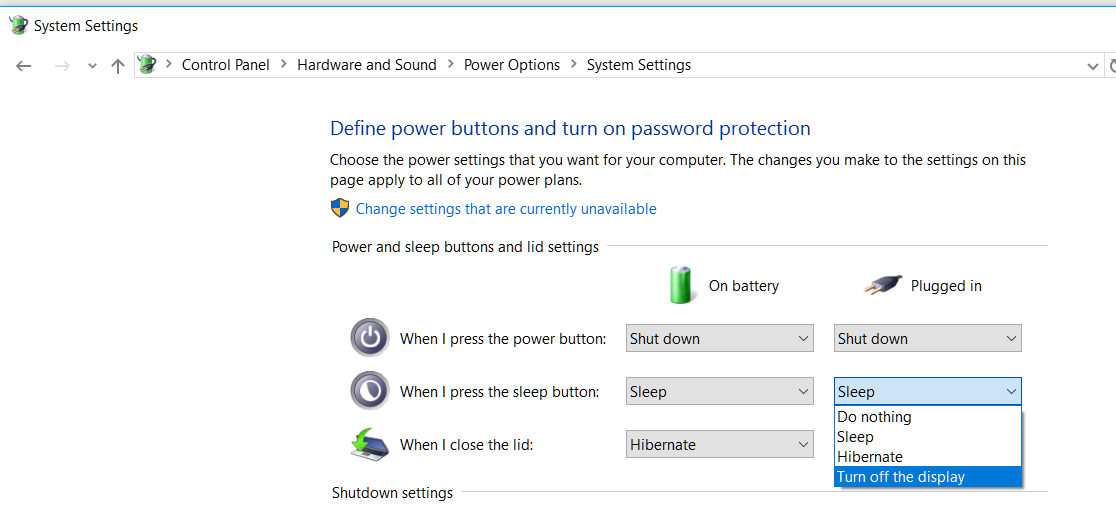 Turning off a Dell Laptop Monitor Keyboard shortcut(s)