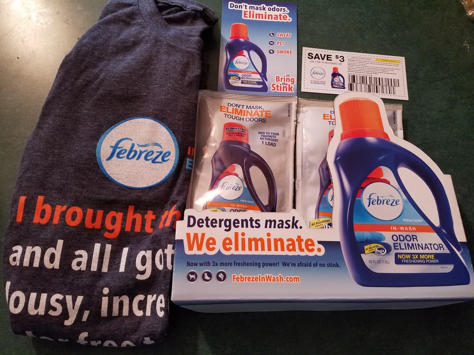 Febreze fresh air into your clothes. Mommy's Block Party