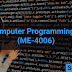 Computer Programming-II (ME-4006)