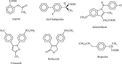 Structures of some cyclooxygenase inhibitors