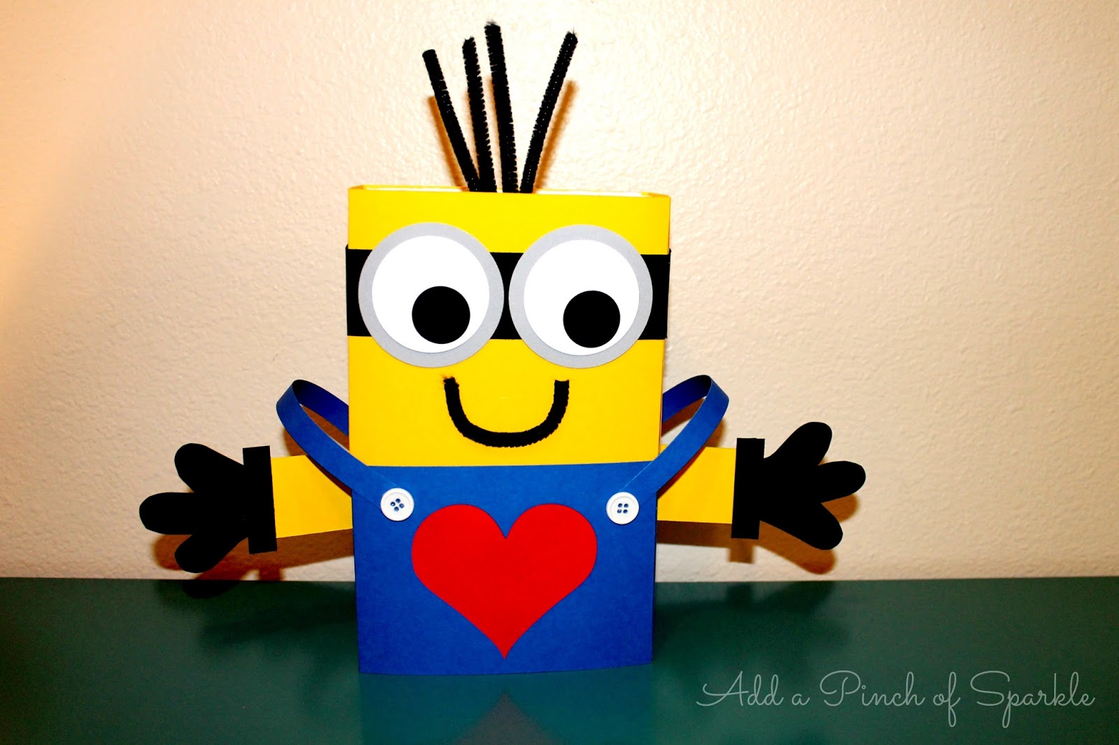 Add A Pinch Of Sparkle Minion Valentine Boxes