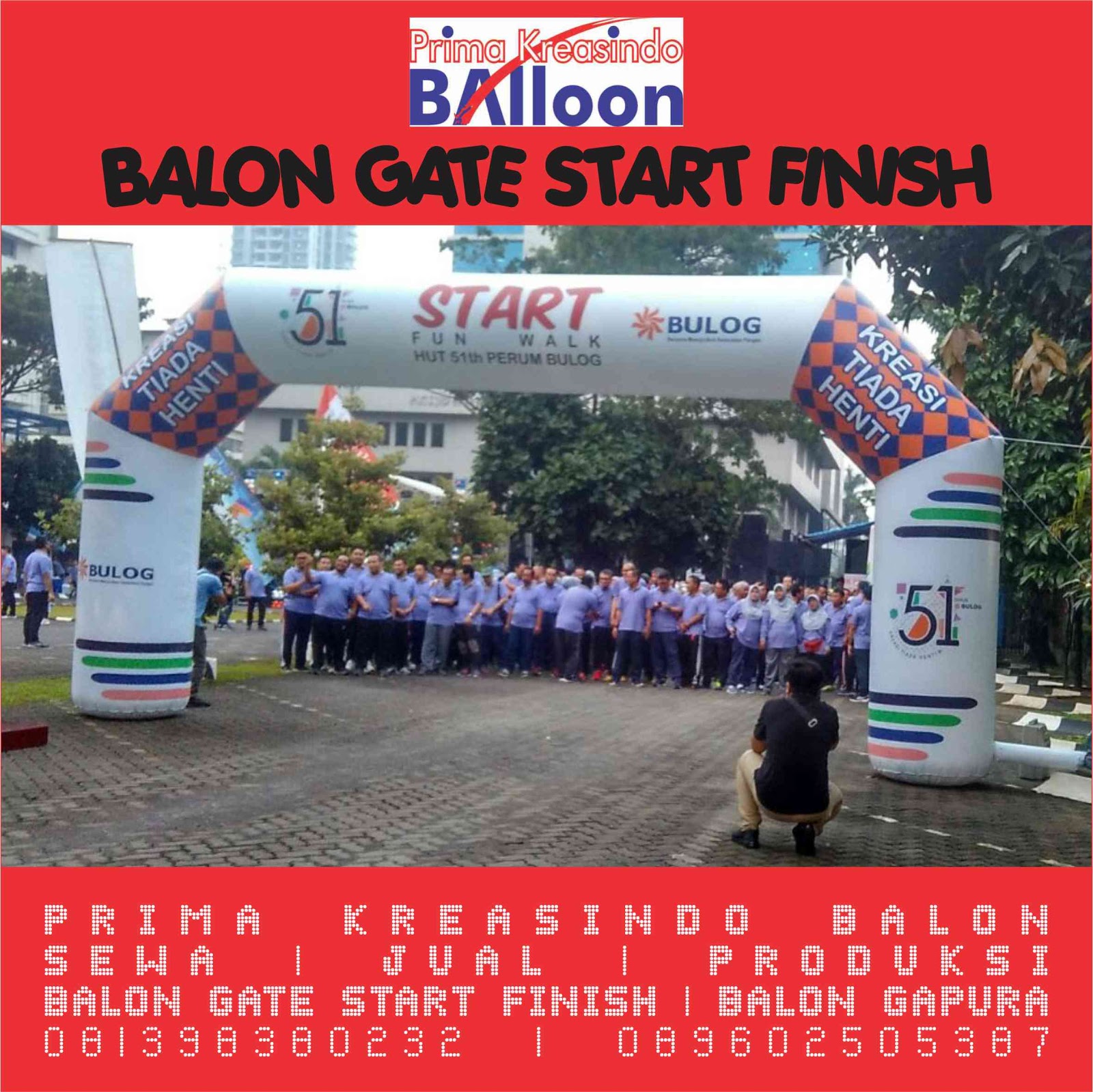 PRIMA KREASINDO BALLOON: Balon gate start finish DKI
