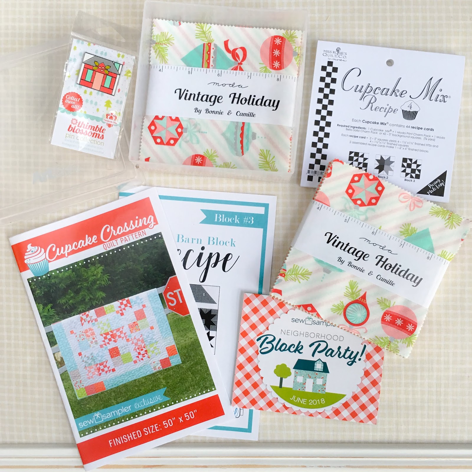 Carried Away Quilting June Sew Sampler box with Fat Quarter Shop