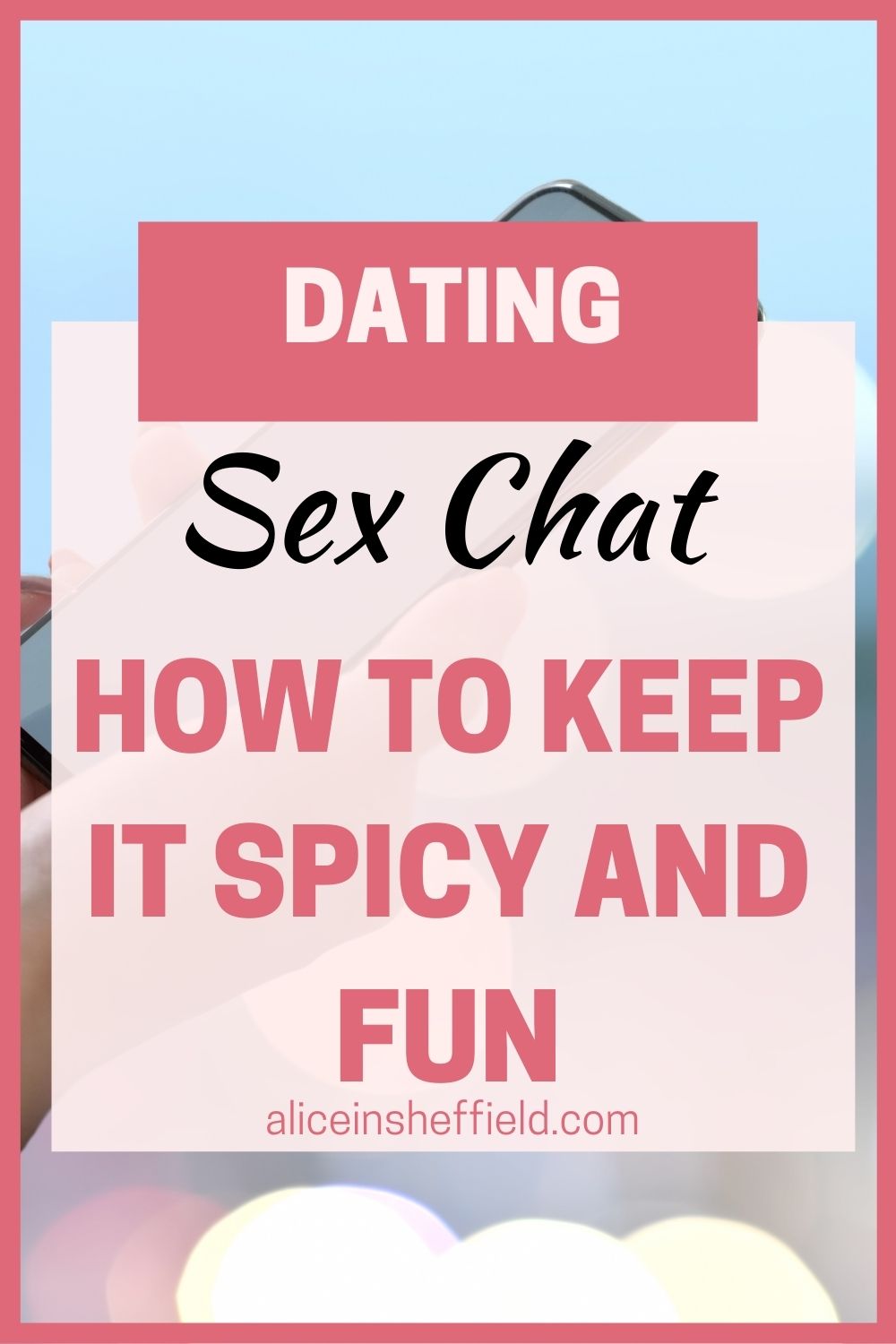 What Are Some Good And Original Tips For Sex Chat Alice In Sheffield