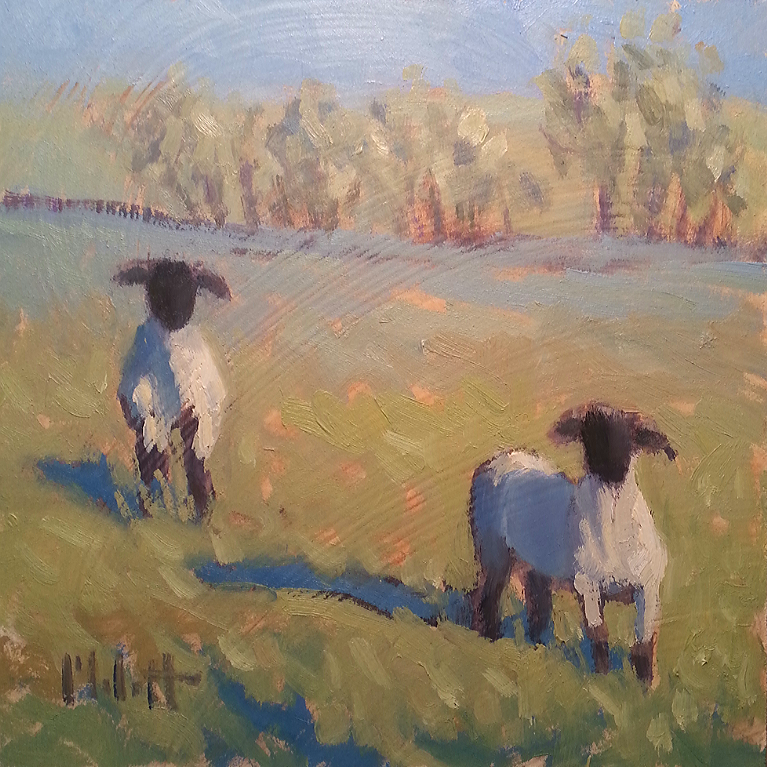 Heidi Malott Original Paintings Sheep Oil Painting Farm Animals Art
