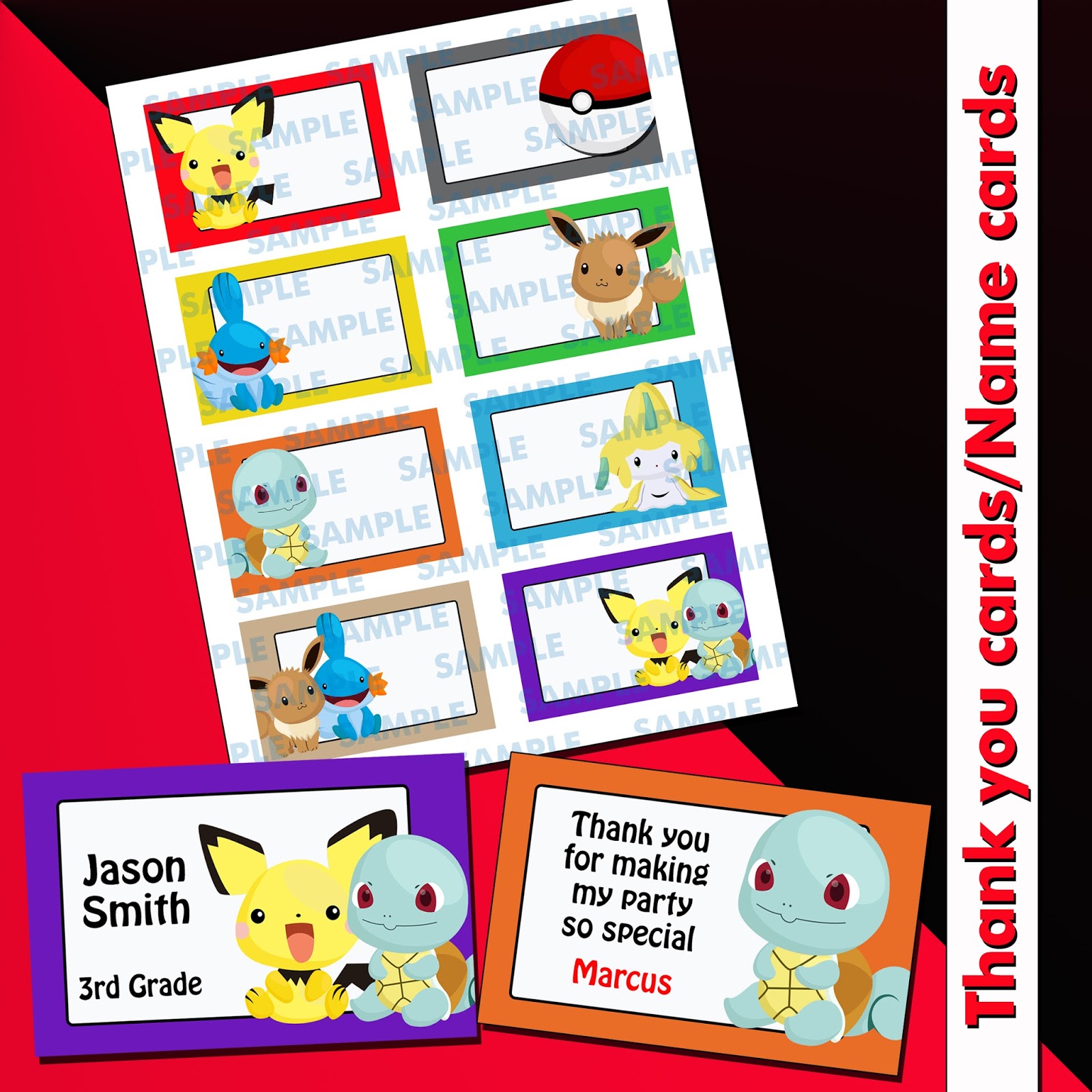 The Childrens Zone Digi Designs Pokemon Thank You Cards Pokemon Party The Childrens Zone Digi Designs Pokemon Thank You Cards Pokemon Party