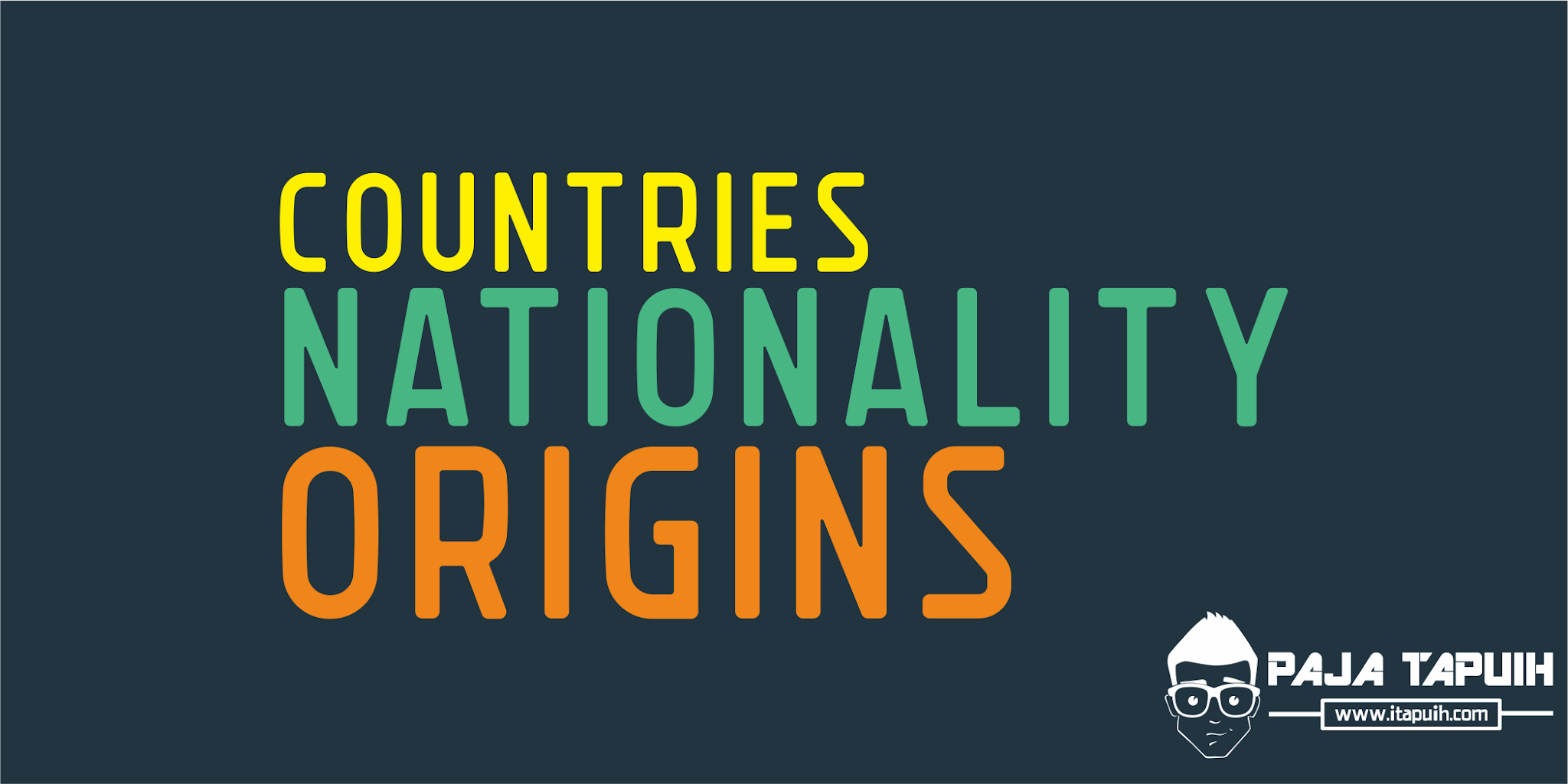 Daftar Kosakata bahasa Inggris Countries and Nationality