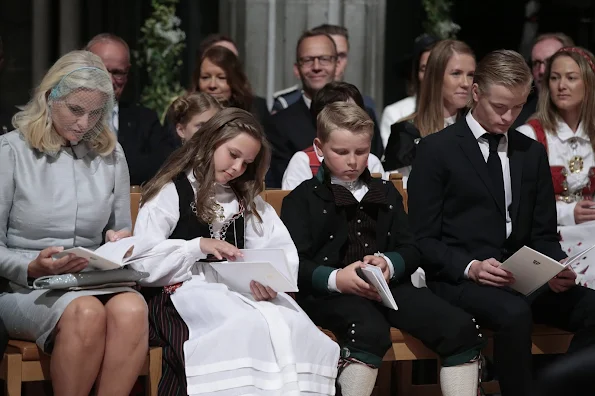 King Harald and Queen Sonja, Princess Martha Louise, Crown Prince Haakon, Crown Princess Mette-Marit, Princess Ingrid Alexandra, Prince Sverre Magnus, Marius Borg Høiby, Princess Astrid and Mrs. Ferner