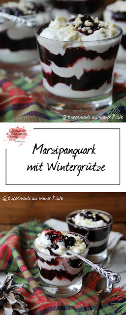 Experimente aus meiner Küche: Marzipanquark mit Wintergrütze