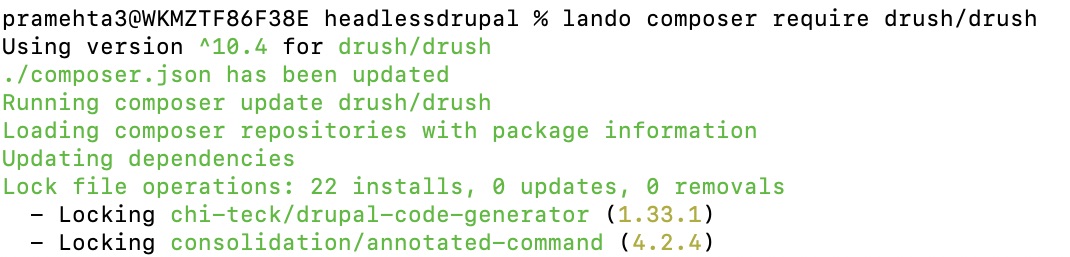 Drush download using composer