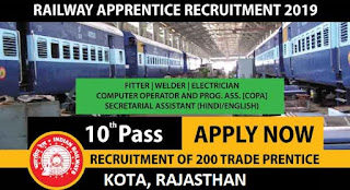 West Central Railway Apprentice Recruitment 2019 Trade Prentice (KOTA)