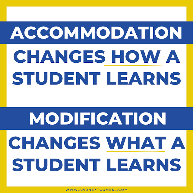The difference between accommodations and modifications