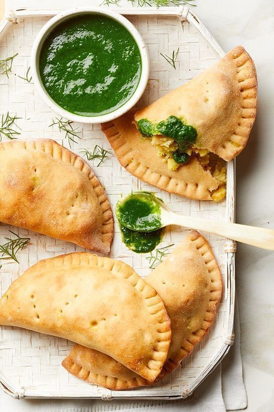 Curried Potato and Chickpea Empanadas Food Easy Father