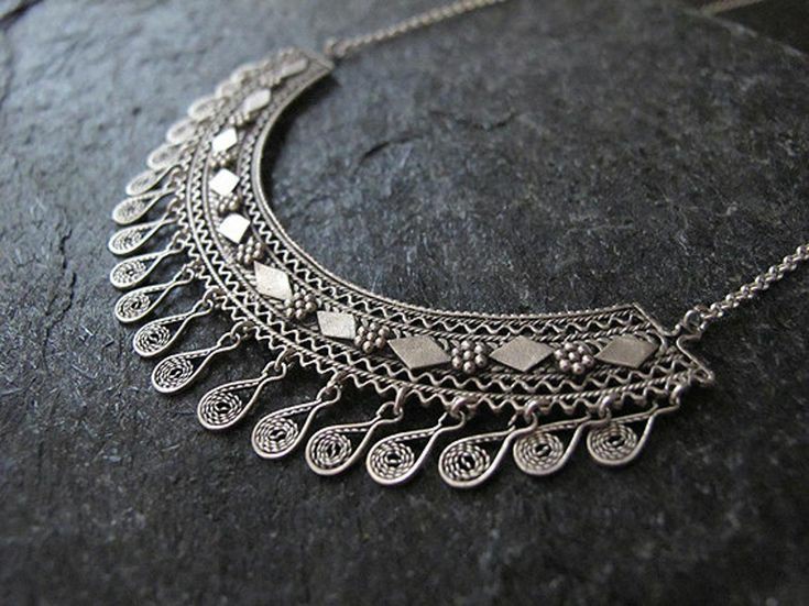 Designer silver necklace