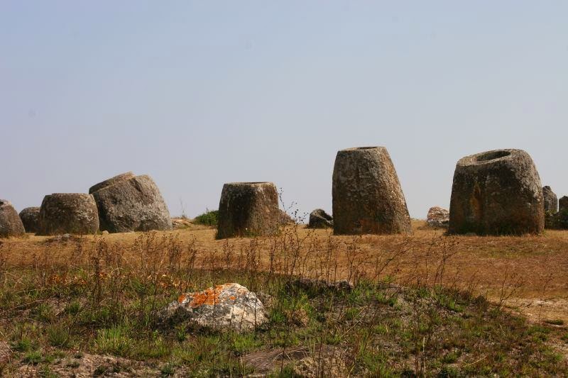 The Plain of Jars is a megalithic archaeological landscape in Laos. Scattered in the landscape of the , Xieng Khouang, Laos, are thousands of megalithic jars.