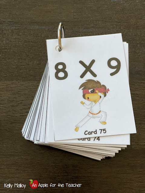 Kicking It Math Facts Key Ring Flash Cards An Apple for the Teacher